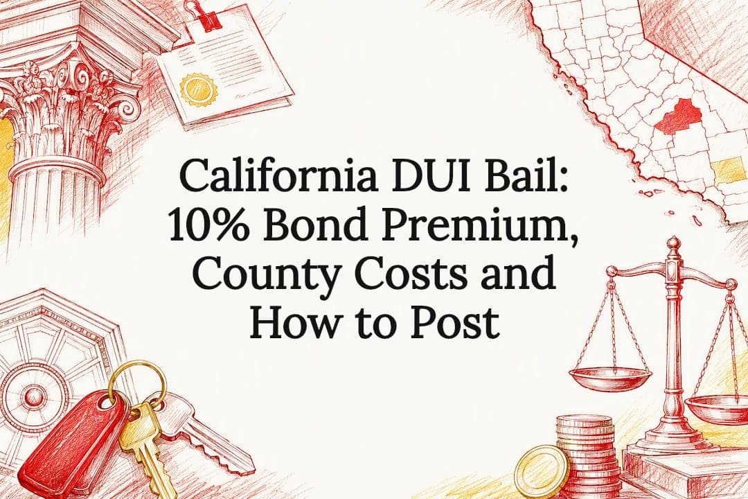 California DUI Bail: 10% Bond Premium, County Costs and How to Post