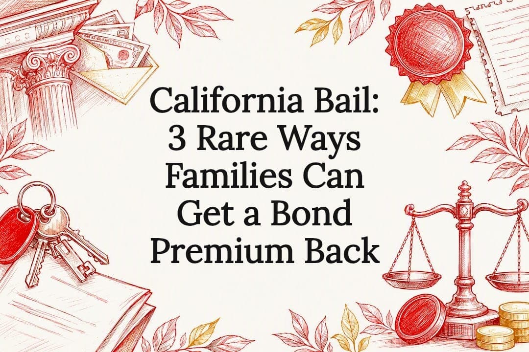 California Bail: 3 Rare Ways Families Can Get a Bond Premium Back
