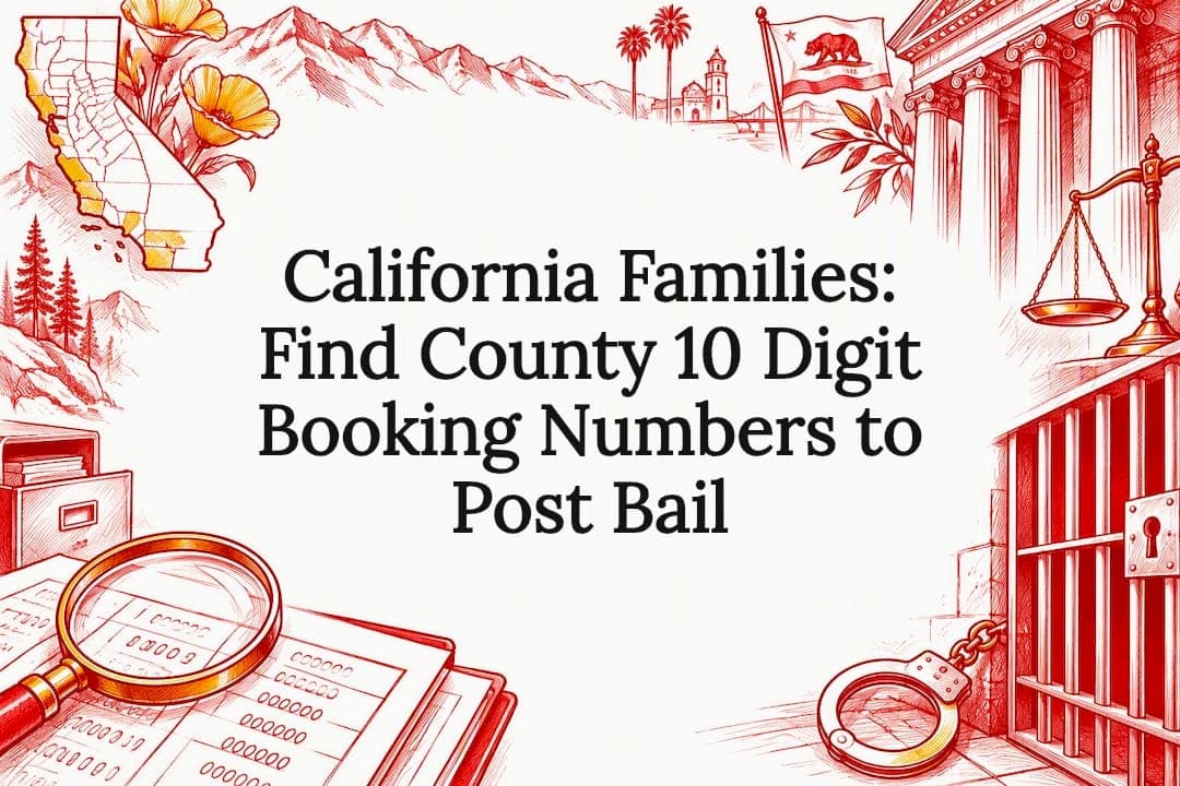 California Families: Find County 10 Digit Booking Numbers to Post Bail