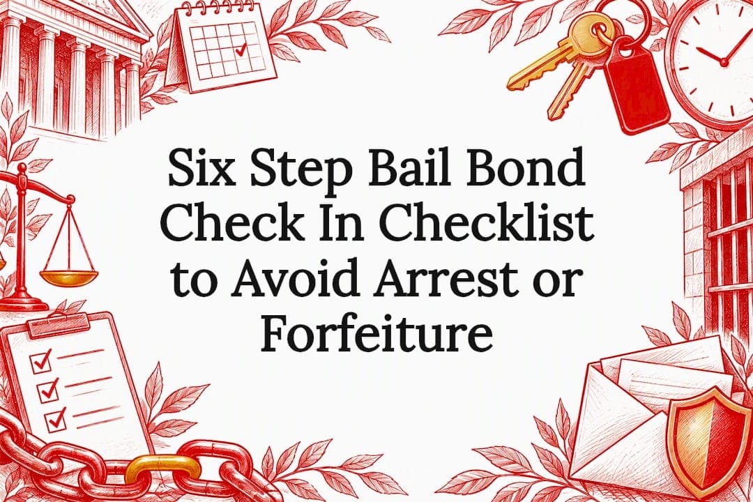 Six Step Bail Bond Check In Checklist to Avoid Arrest or Forfeiture