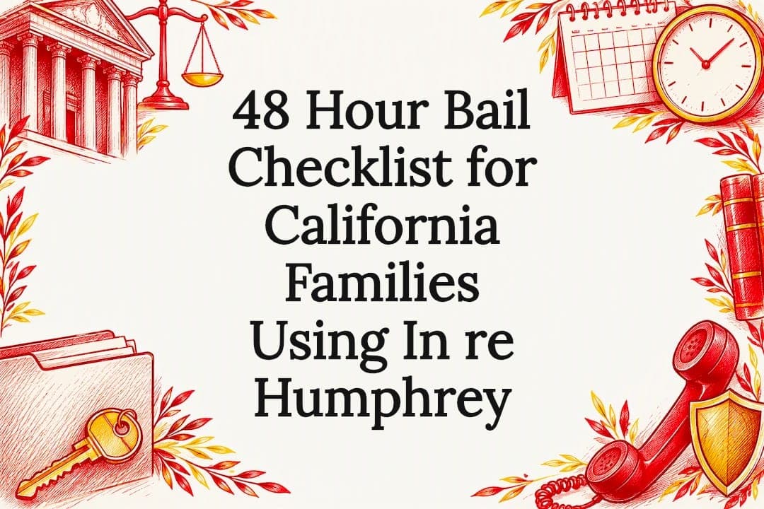 48 Hour Bail Checklist for California Families Using In re Humphrey