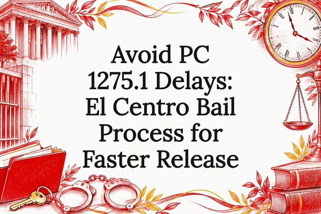 Avoid PC 1275.1 Delays: El Centro Bail Process for Faster Release