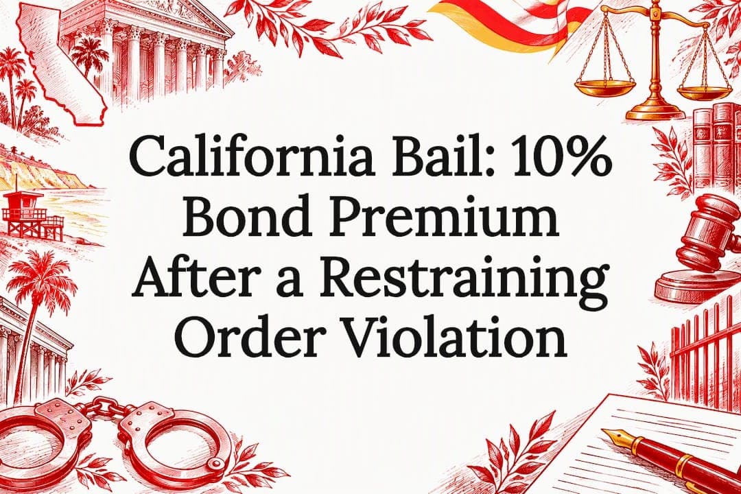 California Bail: 10% Bond Premium After a Restraining Order Violation